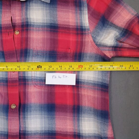 American Eagle Outfitters Women Shirt Boyfriend Plaid Fit Flannel Size M Casual - Picture 8 of 10